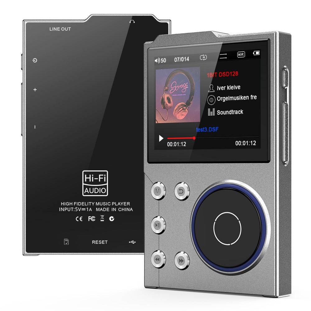 Portable Hi-Res Digital Audio Player - DSD, Dual DAC, Bluetooth 5.0, Expandable Storage(Grey 16GB + 16GB) V888-ELOSUNG35694