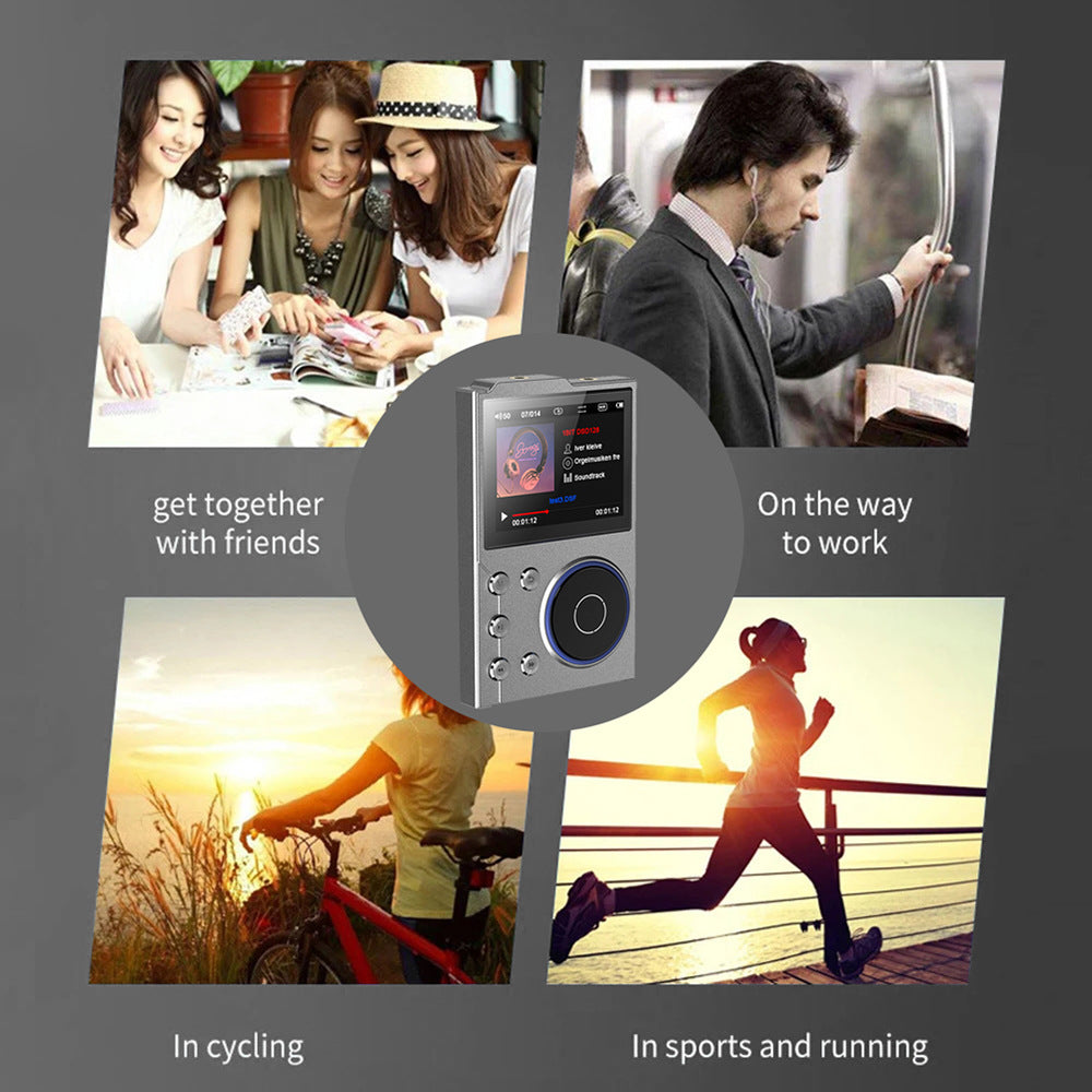 Portable Hi-Res Digital Audio Player - DSD, Dual DAC, Bluetooth 5.0, Expandable Storage(Grey 16GB + 16GB) V888-ELOSUNG35694