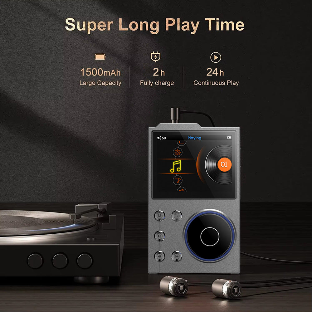 Portable Hi-Res Digital Audio Player - DSD, Dual DAC, Bluetooth 5.0, Expandable Storage(BLACK 16GB + 16GB) V888-ELOSUNG35696