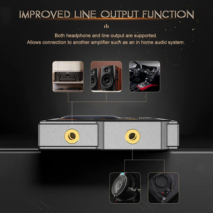 Portable Hi-Res Digital Audio Player - DSD, Dual DAC, Bluetooth 5.0, Expandable Storage(BLACK 16GB +32GB) V888-ELOSUNG35697