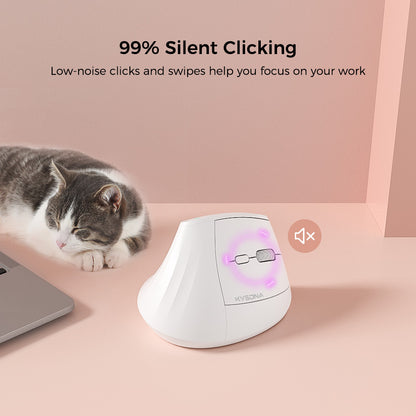 Ergonomic Vertical Mouse - Multi-Device Bluetooth5.0 & 2.4G Wireless, Adjustable DPI, Silent Click(pale V888-ELOSUNG35704
