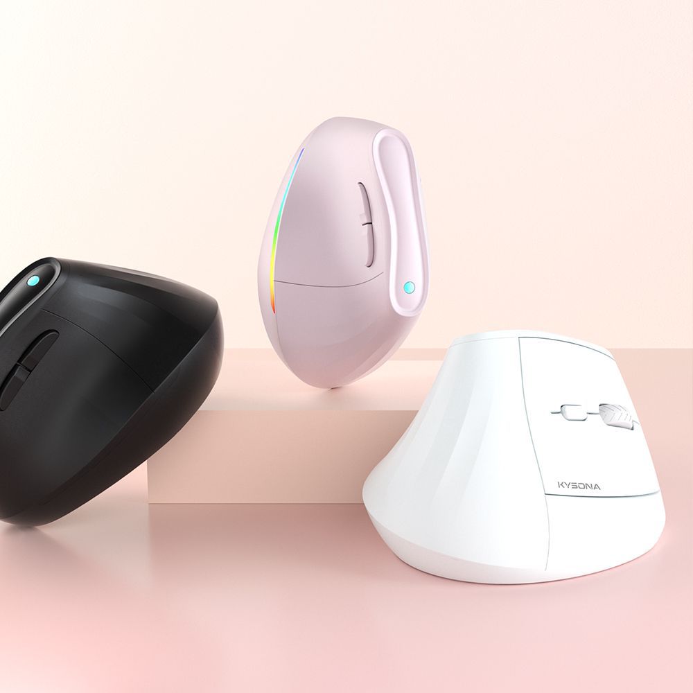 Ergonomic Vertical Mouse - Multi-Device Bluetooth5.0 & 2.4G Wireless, Adjustable DPI, Silent Click(pale V888-ELOSUNG35704