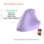 Ergonomic Vertical Mouse - Multi-Device Bluetooth5.0 & 2.4G Wireless, Adjustable DPI, Silent Click(Purple) V888-ELOSUNG35705