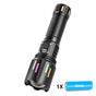 30W High Brightness LED Flashlight with Digital Display & Fluorescent Design - USB Rechargeable, 800-1200M V888-ELOSUNG35710