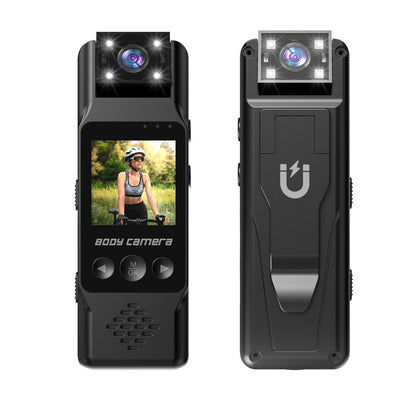 Mini Body Camera with 180 Rotatable Lens, Night Vision & Motion Detection - 1.3 Screen 1200mAh Battery(black)" V888-ELOSUNG35713
