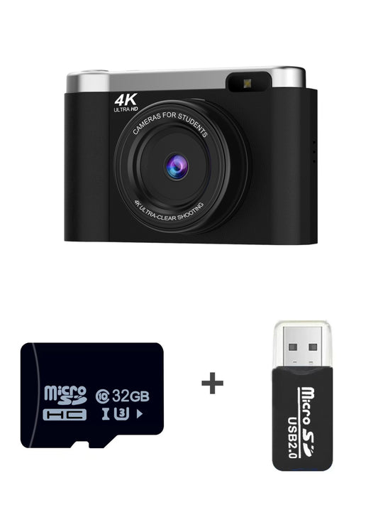 4K Ultra HD Digital Camera - 75MP, 2.8-inch Rotatable Screen, Auto Focus & Built-in Flash(black) V888-ELOSUNG35725