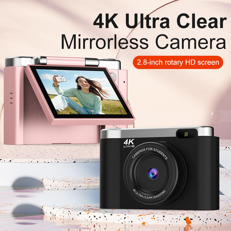 4K Ultra HD Digital Camera - 75MP, 2.8-inch Rotatable Screen, Auto Focus & Built-in Flash(black) V888-ELOSUNG35725