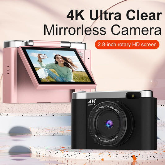 4K Ultra HD Digital Camera - 75MP, 2.8-inch Rotatable Screen, Auto Focus & Built-in Flash(white) V888-ELOSUNG35726