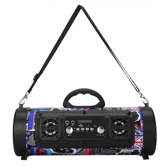 Portable Wireless Speaker - FM Radio, USB/TF Playback, AUX Input, Microphone Support & 2000mAh Battery(Blue V888-ELOSUNG35729