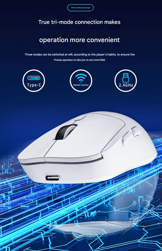 75g Ultra-Lightweight Tri-Mode Wireless Gaming Mouse - 1000Hz Polling Rate, 120-Hour Battery(black) V888-ELOSUNG35731