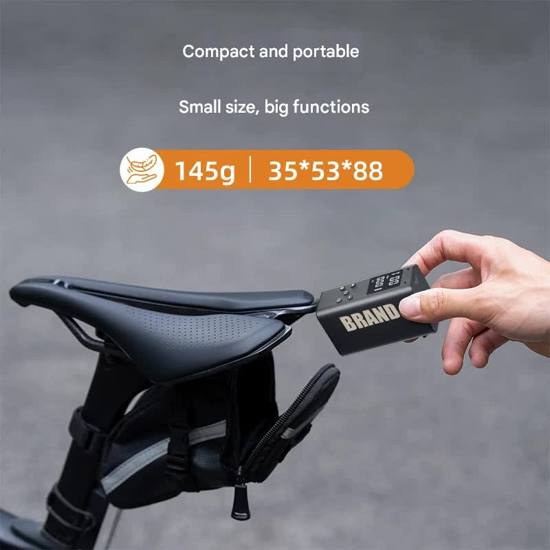 Mini Portable Electric Air Pump - 100 PSI, Digital Display, 50s Fast Inflation, USB Rechargeable(black) V888-ELOSUNG35737