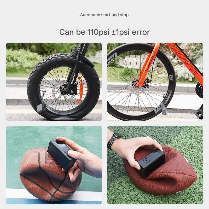 Mini Portable Electric Air Pump - 100 PSI, Digital Display, 50s Fast Inflation, USB Rechargeable(black) V888-ELOSUNG35737