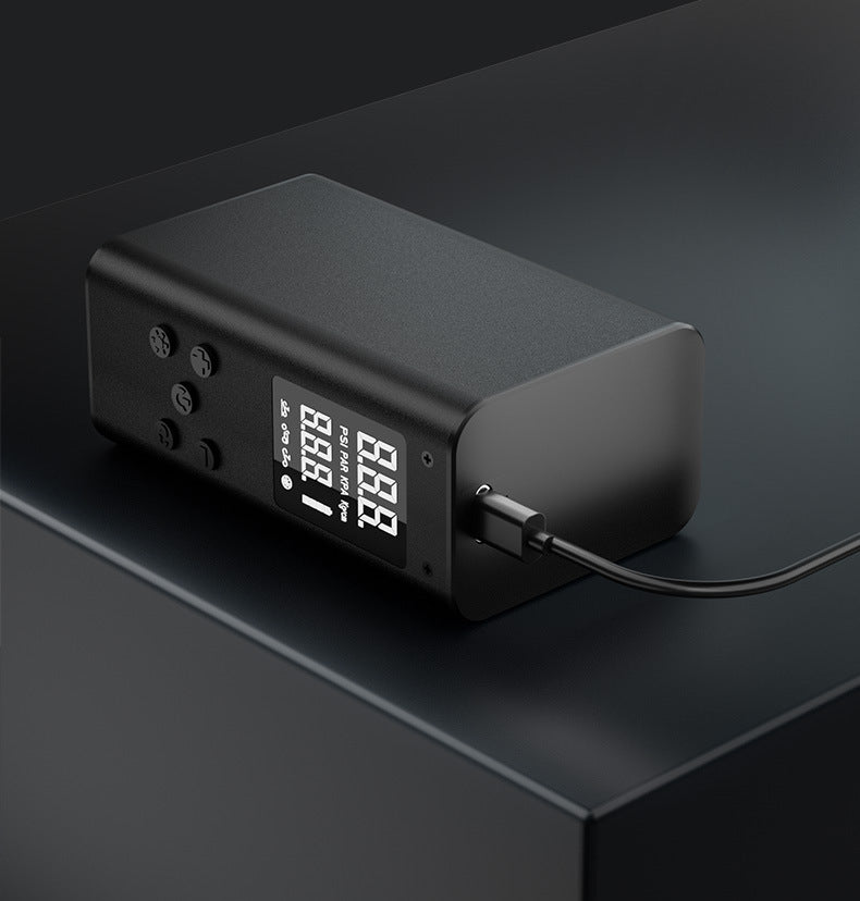 Mini Portable Electric Air Pump - 100 PSI, Digital Display, 50s Fast Inflation, USB Rechargeable(black) V888-ELOSUNG35737