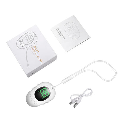 Handheld Microcurrent Sleep Aid Device - USB Rechargeable Pulse Massager for Relaxation & Deep Sleep(White) V888-ELOSUNG35740