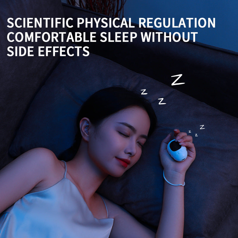 Handheld Microcurrent Sleep Aid Device - USB Rechargeable Pulse Massager for Relaxation & Deep Sleep(black) V888-ELOSUNG35741