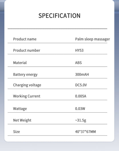Handheld Microcurrent Sleep Aid Device - USB Rechargeable Pulse Massager for Relaxation & Deep Sleep(black) V888-ELOSUNG35741