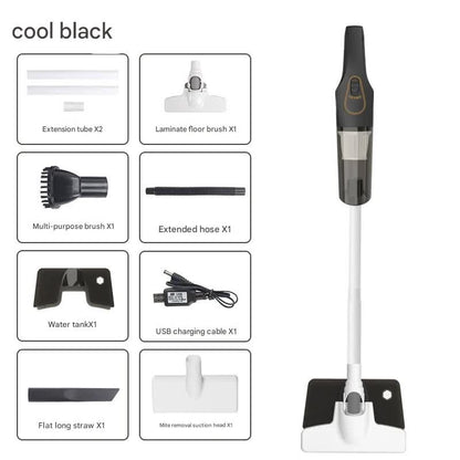 Cordless 2-in-1 Handheld & Stick Vacuum Cleaner with Detachable Water Tank & Dust Mite Remover(black) V888-ELOSUNG35745