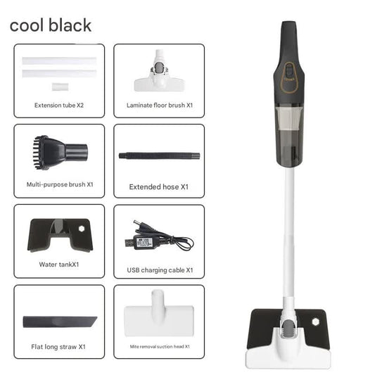 Cordless 2-in-1 Handheld & Stick Vacuum Cleaner with Detachable Water Tank & Dust Mite Remover(black) V888-ELOSUNG35745