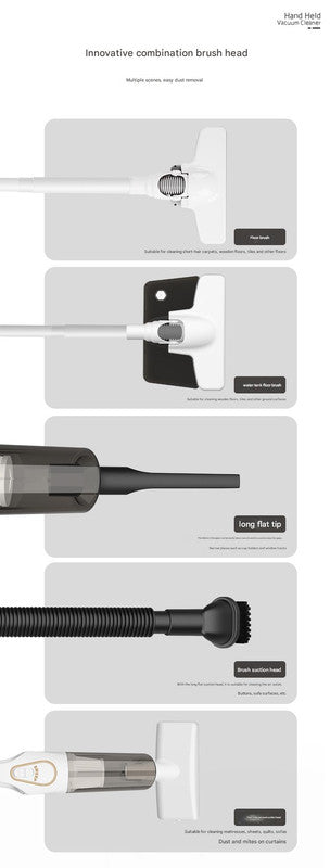 Cordless 2-in-1 Handheld & Stick Vacuum Cleaner with Detachable Water Tank & Dust Mite Remover(black) V888-ELOSUNG35745
