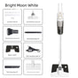Cordless 2-in-1 Handheld & Stick Vacuum Cleaner with Detachable Water Tank & Dust Mite Remover(white) V888-ELOSUNG35746