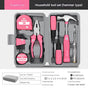 13-Piece Essential Household Tool Kit - Compact Home Repair & DIY Set with Storage Case(pink) V888-ELOSUNG35750