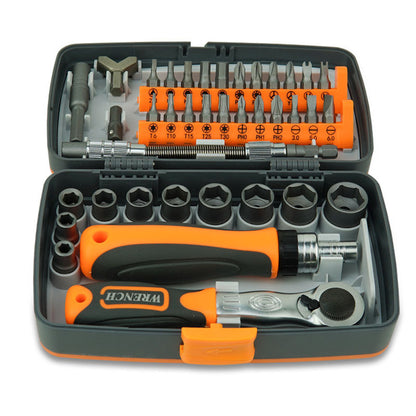 38-Piece Ratchet Screwdriver & Socket Wrench Set - Professional Multi-Bit Repair Tool Kit with Portable V888-ELOSUNG35761