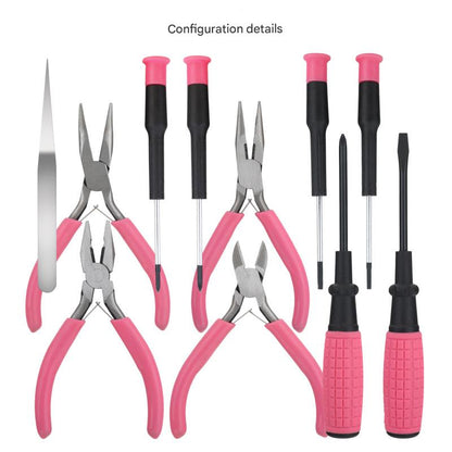 11-Piece Precision Craft & Jewelry Making Tool Kit with Portable Case - Pliers, Screwdrivers & Tweezers for V888-ELOSUNG35762