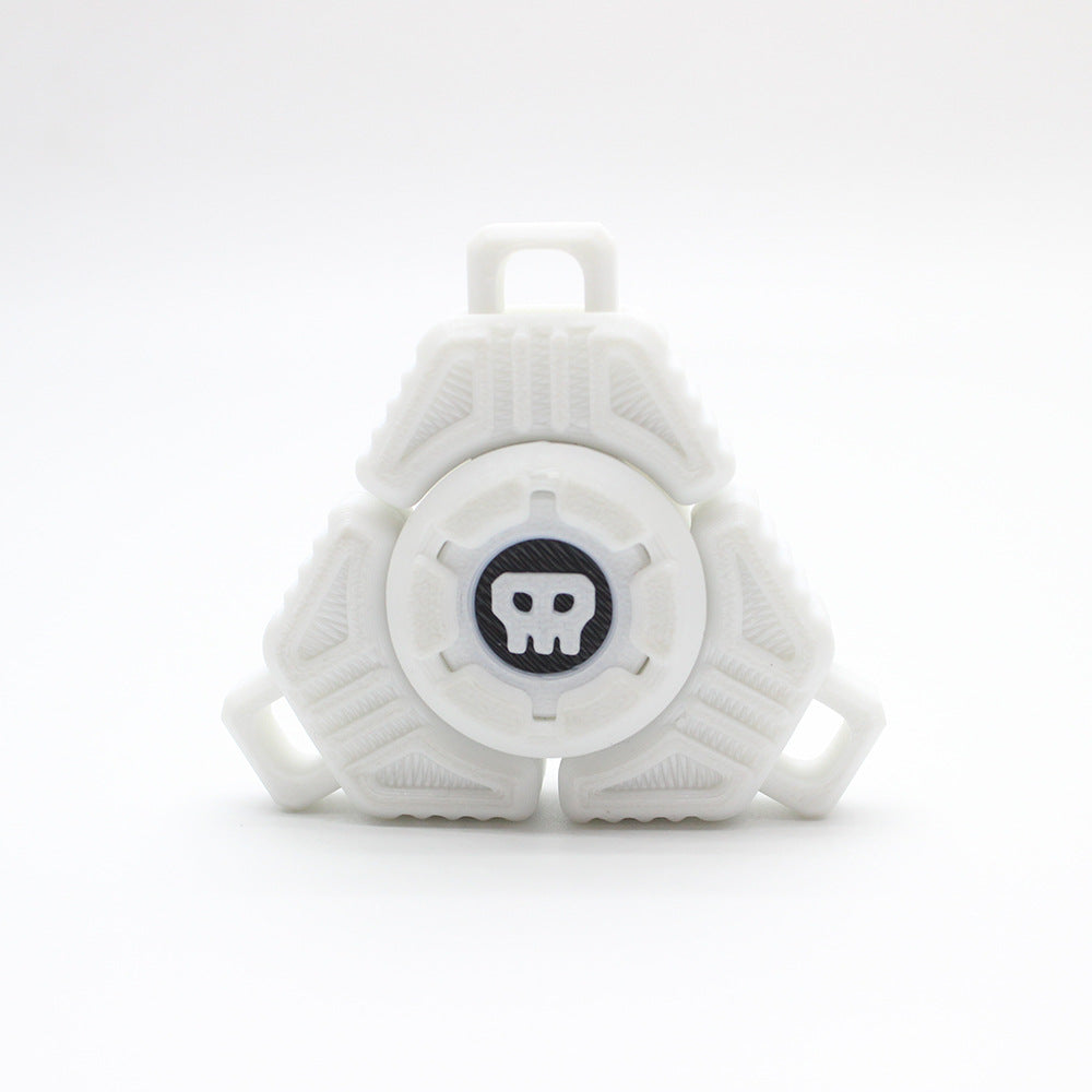Two Sci-Fi Triangular Keychain Fidget Spinner - 3D Printed EDC Stress Relief Toy(white) V888-ELOSUNG35769