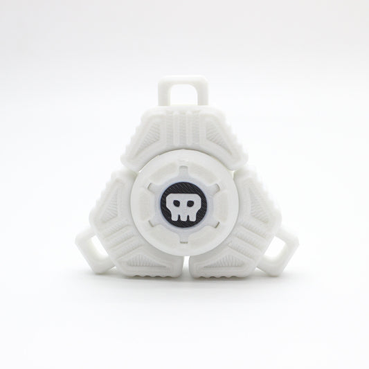 Two Sci-Fi Triangular Keychain Fidget Spinner - 3D Printed EDC Stress Relief Toy(white) V888-ELOSUNG35769