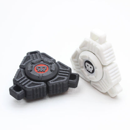 Two Sci-Fi Triangular Keychain Fidget Spinner - 3D Printed EDC Stress Relief Toy(white) V888-ELOSUNG35769