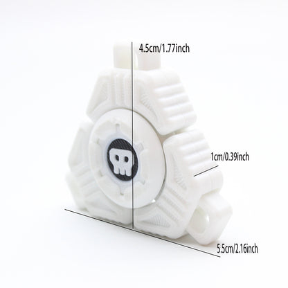 Two Sci-Fi Triangular Keychain Fidget Spinner - 3D Printed EDC Stress Relief Toy(white) V888-ELOSUNG35769