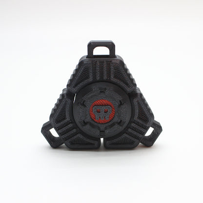 Two Sci-Fi Triangular Keychain Fidget Spinner - 3D Printed EDC Stress Relief Toy(black) V888-ELOSUNG35770
