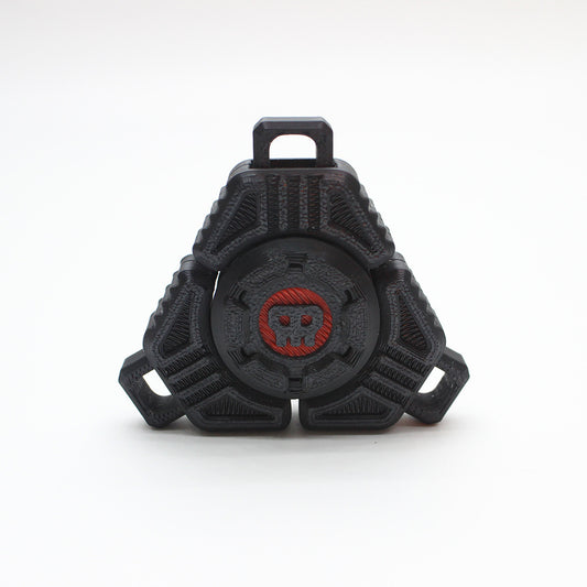 Two Sci-Fi Triangular Keychain Fidget Spinner - 3D Printed EDC Stress Relief Toy(black) V888-ELOSUNG35770