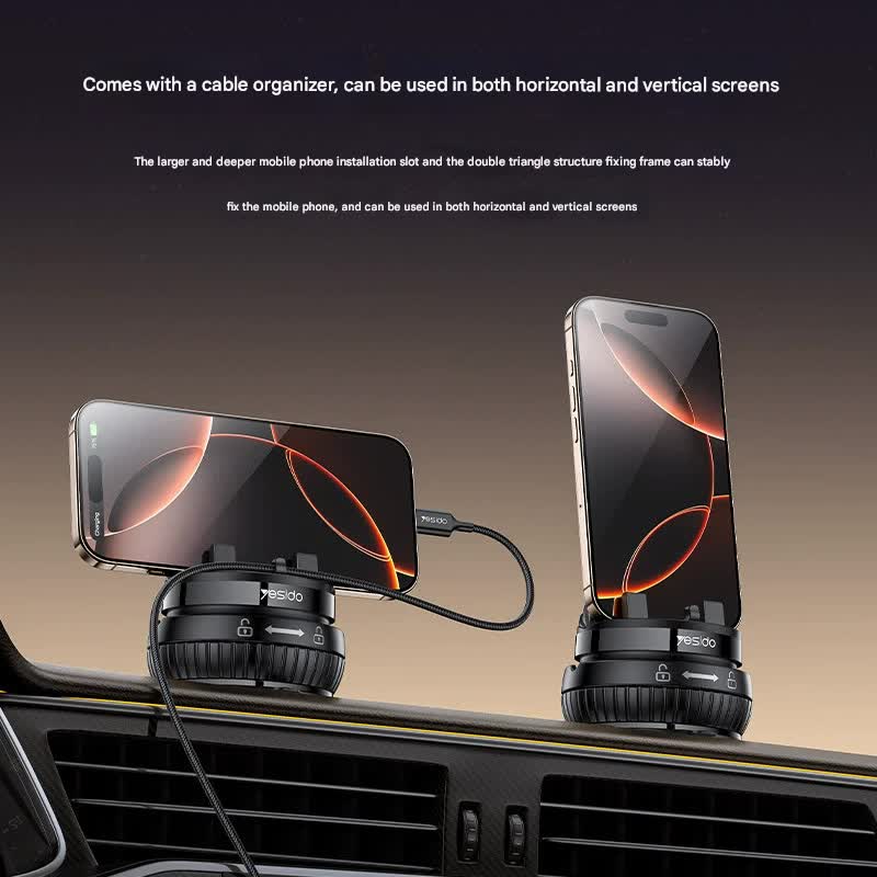 Universal Car Dashboard Phone Holder with Rotary Suction Cup & 360 degrees Rotation(black) V888-ELOSUNG35771