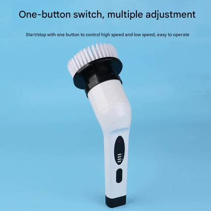 9-in-1 Multifunctional Cordless Electric Spin Scrubber with Adjustable Extension Handle(white) V888-ELOSUNG35772