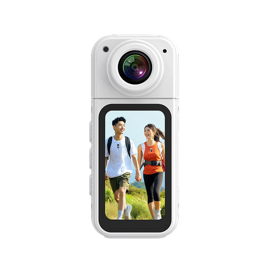 Thumb-Sized 2.7K Camera with 180 Rotatable Lens & Magnet Mount - Capture Your World Hands-Free(white+64G) V888-ELOSUNG35783