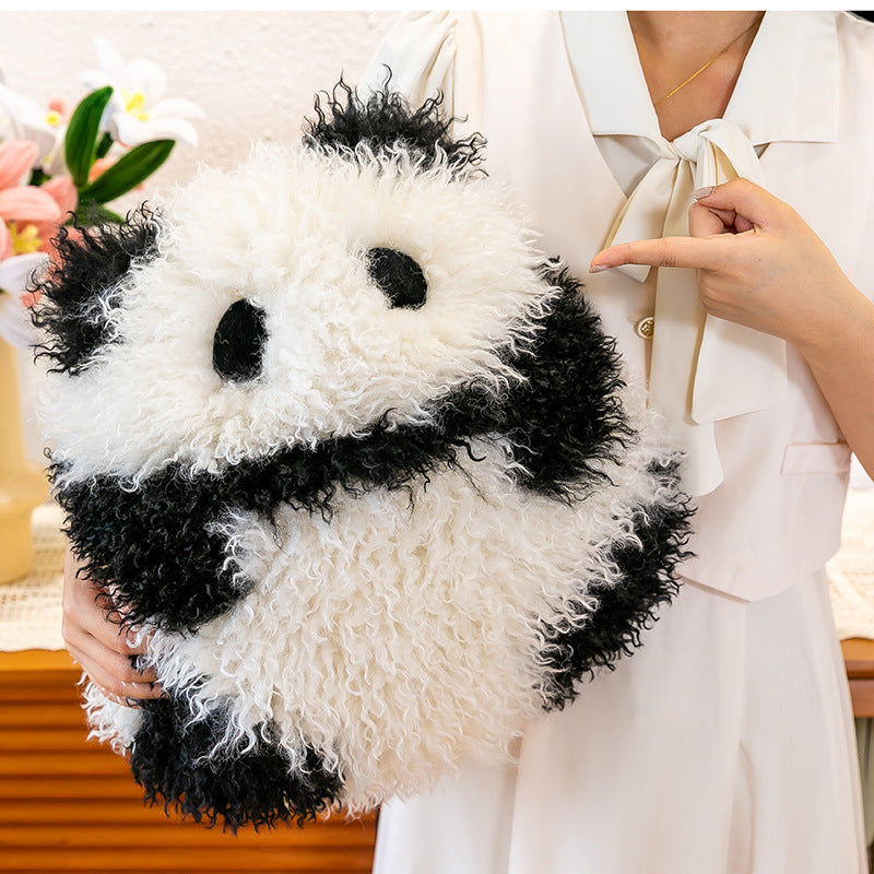 Super Soft Animal Sphere Plush Pillow - 38cm Decorative Throw Cushion for Sofa & Bed(panda) V888-ELOSUNG35788