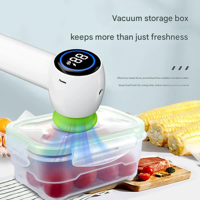 Multi-Function Handheld Vacuum Sealer & Inflator with LED Display - For Food Storage, Jars, Bags & V888-ELOSUNG35803