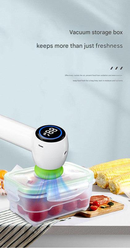 Multi-Function Handheld Vacuum Sealer & Inflator with LED Display - For Food Storage, Jars, Bags & V888-ELOSUNG35803