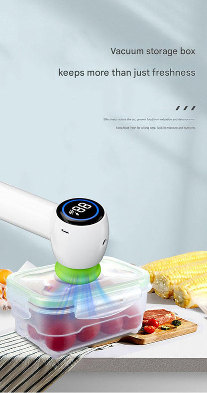Multi-Function Handheld Vacuum Sealer & Inflator with LED Display - For Food Storage, Jars, Bags & V888-ELOSUNG35803