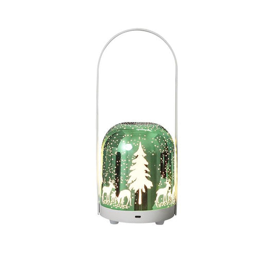 Portable Christmas LED Lantern - Dimmable, 3 Color Temps, 5200mAh Battery & Memory Function(Green) V888-ELOSUNG35805