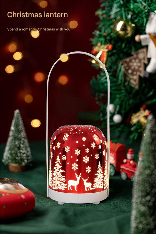 Portable Christmas LED Lantern - Dimmable, 3 Color Temps, 5200mAh Battery & Memory Function(Green) V888-ELOSUNG35805
