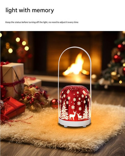Portable Christmas LED Lantern - Dimmable, 3 Color Temps, 5200mAh Battery & Memory Function(Green) V888-ELOSUNG35805