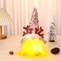Light-Up Christmas Gnome Plush Doll with Sequin Hat & Antlers - Festive LED Tabletop Decoration(pink) V888-ELOSUNG35809