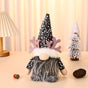 Light-Up Christmas Gnome Plush Doll with Sequin Hat & Antlers - Festive LED Tabletop Decoration(silver) V888-ELOSUNG35811