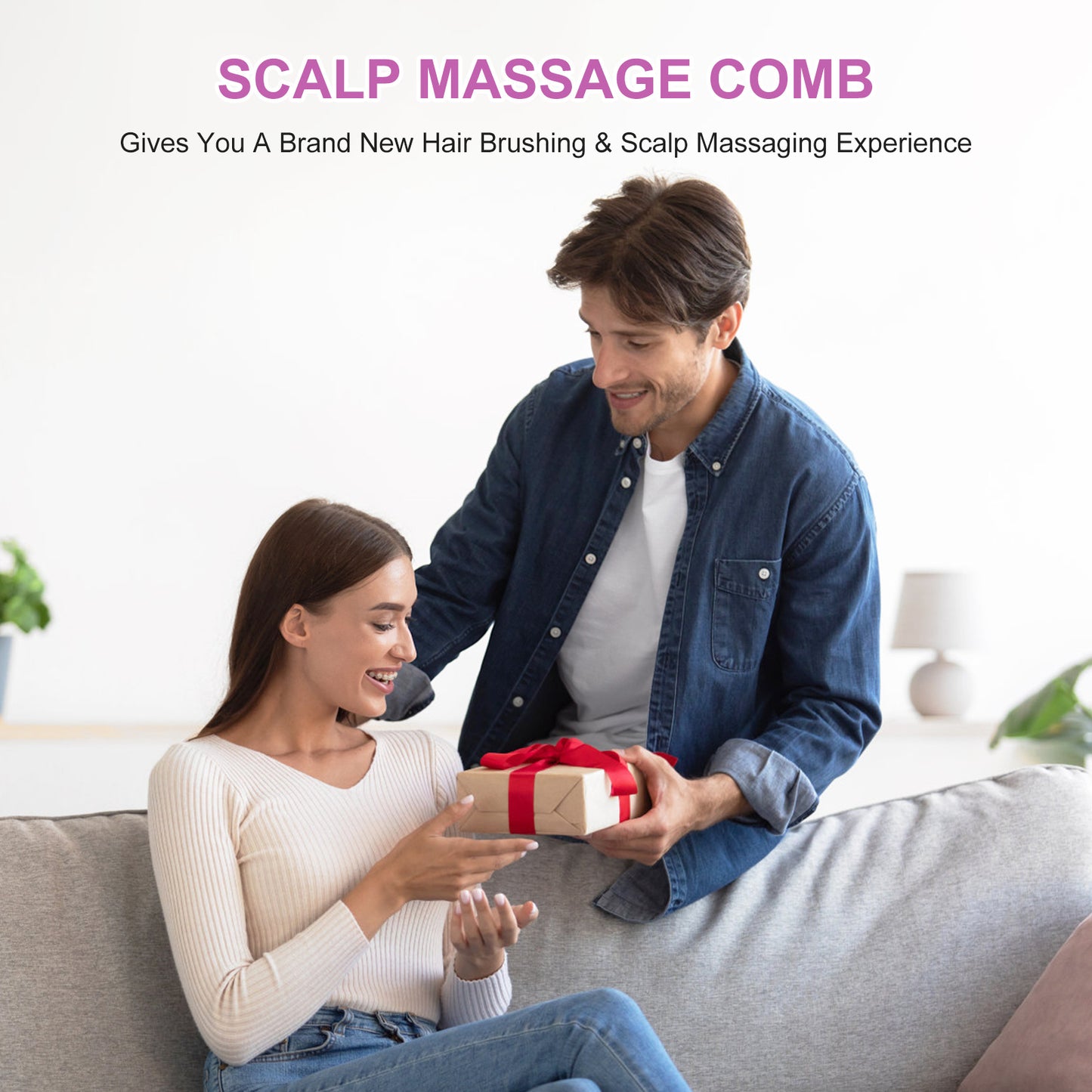 Electric Scalp Massager & Essential Oil Applicator Brush - 360 Kneading, 3 Modes, USB-C Rechargeable(grey) V888-ELOSUNG35827