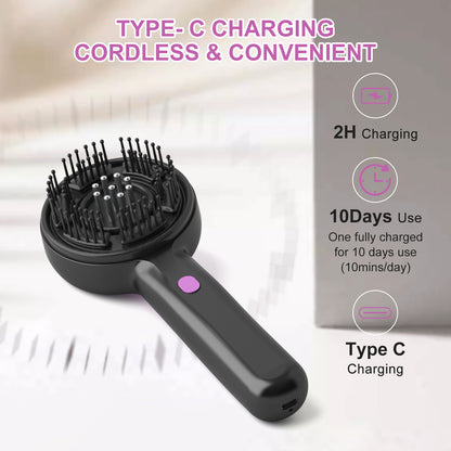 Electric Scalp Massager & Essential Oil Applicator Brush - 360 Kneading, 3 Modes, USB-C Rechargeable(red) V888-ELOSUNG35829