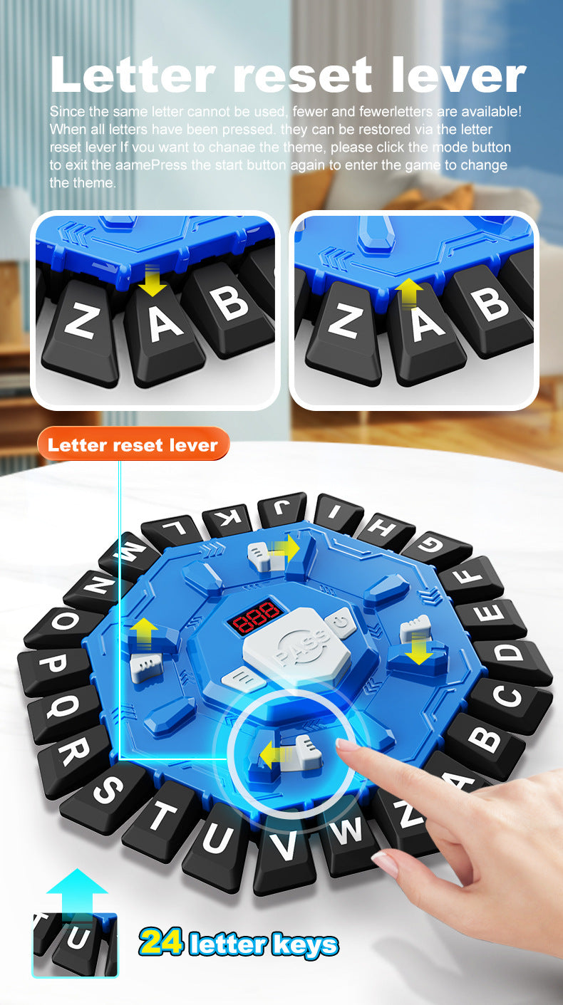 2pc Electronic Alphabet Categories Game - Fast-Paced Word Challenge for Family Fun(blue) V888-ELOSUNG35830