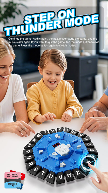 2pc Electronic Alphabet Categories Game - Fast-Paced Word Challenge for Family Fun(blue) V888-ELOSUNG35830