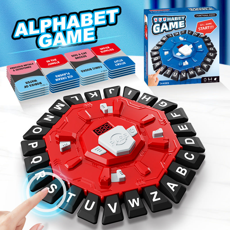2pc Electronic Alphabet Categories Game - Fast-Paced Word Challenge for Family Fun(red) V888-ELOSUNG35831